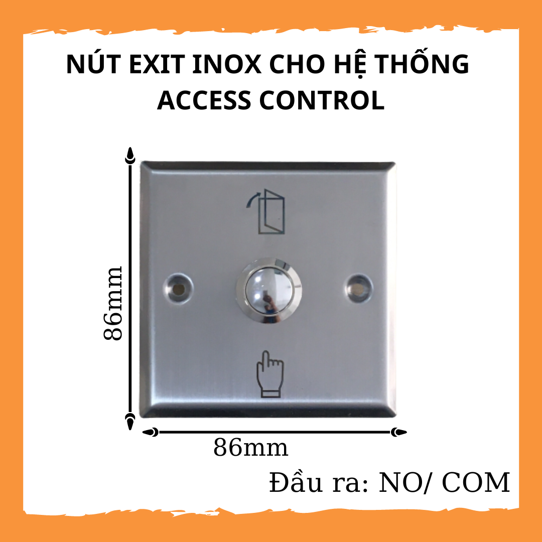 Nút Exit Inox Cho Hệ Thống Kiểm Soát Ra Vào