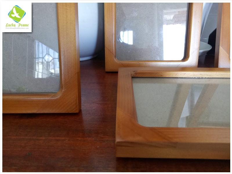 Bộ 5 khung ảnh gỗ nâu để bàn A5-15x21cm