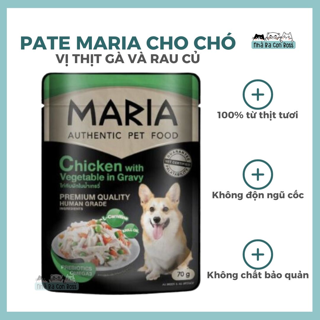 [Gói 70g] Pate Cao Cấp Cho Chó Maria