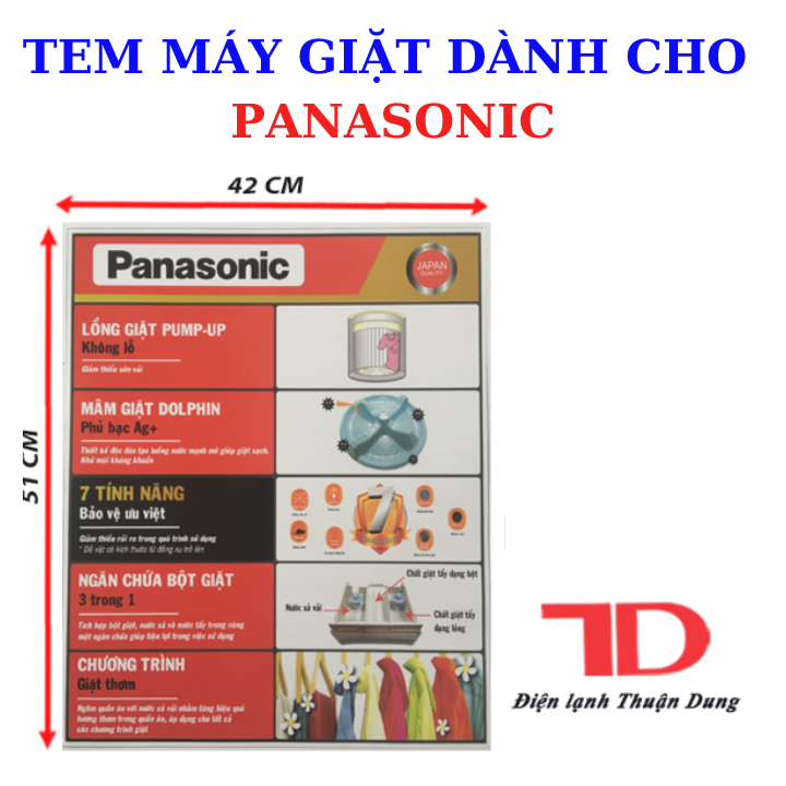 Stamp stickers washing machine Panasonic, decoration stickers