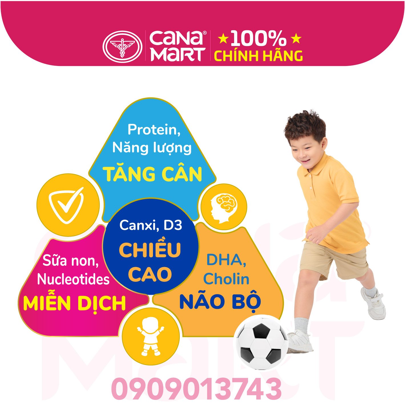 Sữa bột Nutricare Smarta IQ 1+ giúp trẻ phát triển trí não (400g)