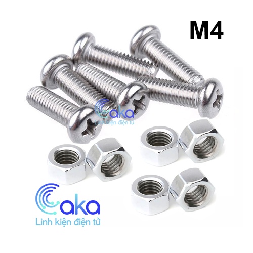 Vít M4 + Tán độ dài tùy chọn