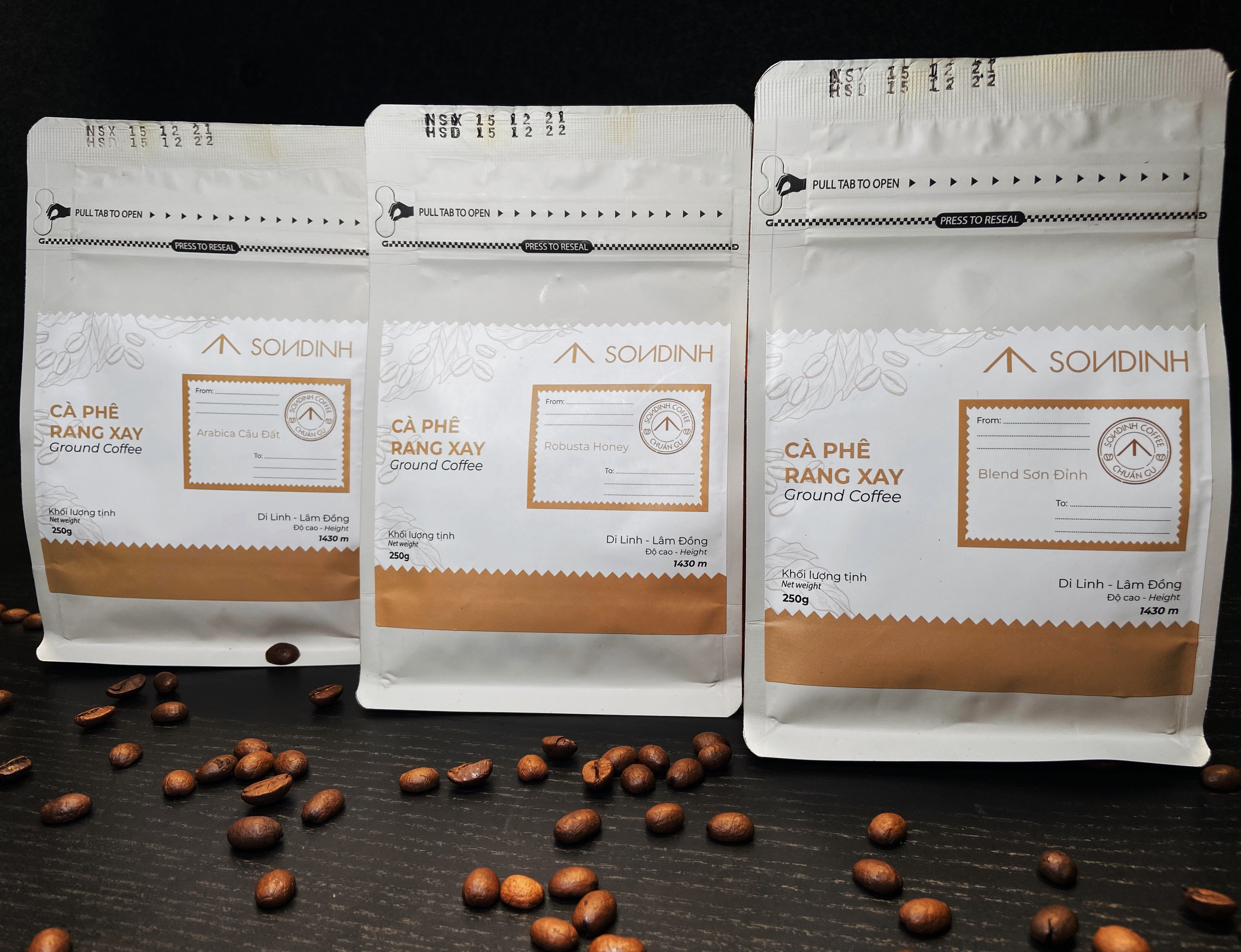 Cà phê rang xay / Ground Coffee (Robusta Honey) - 100% Robusta