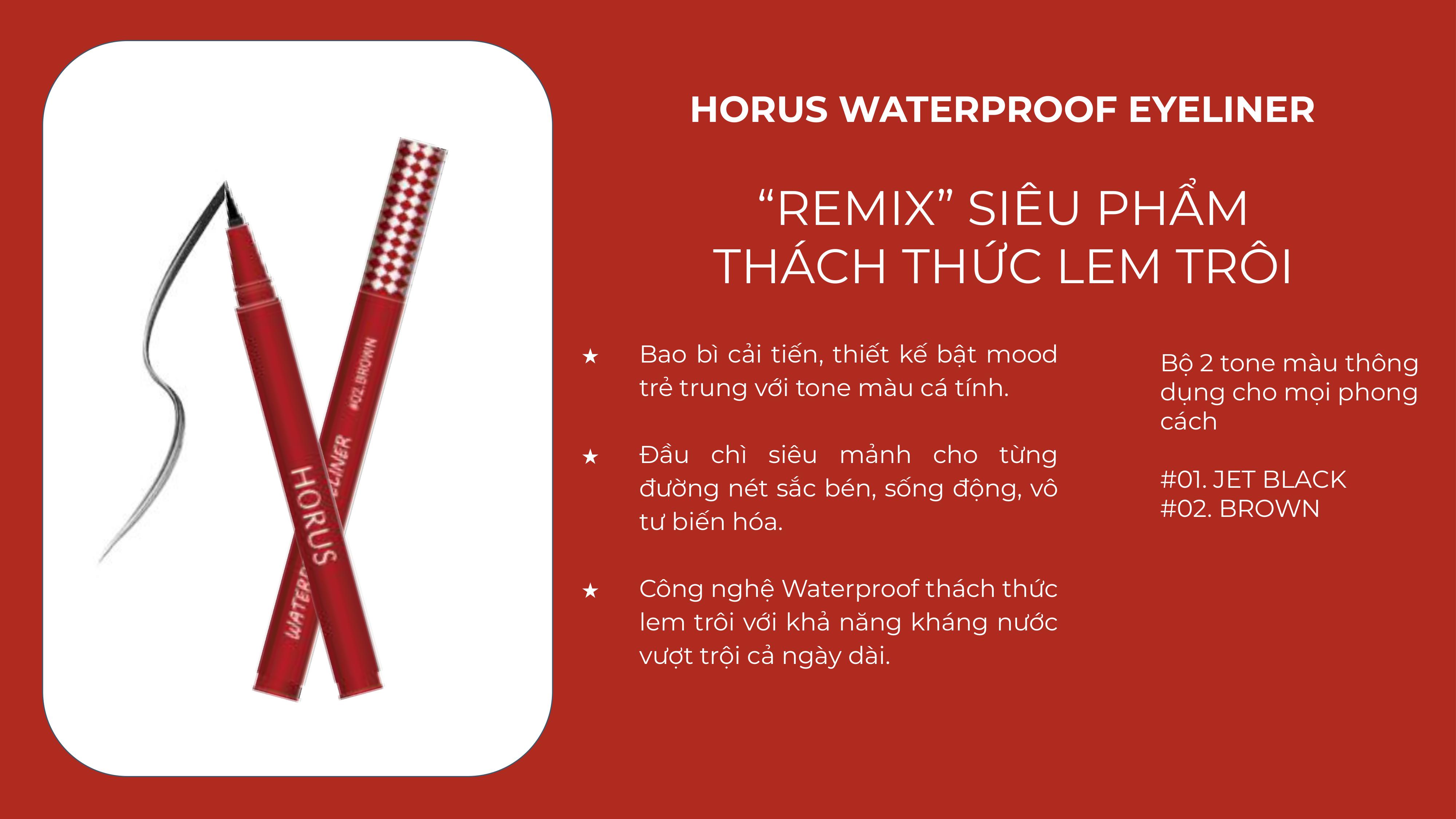 Bút Kẻ Mắt Horus Water Proof Eyeliner 1g