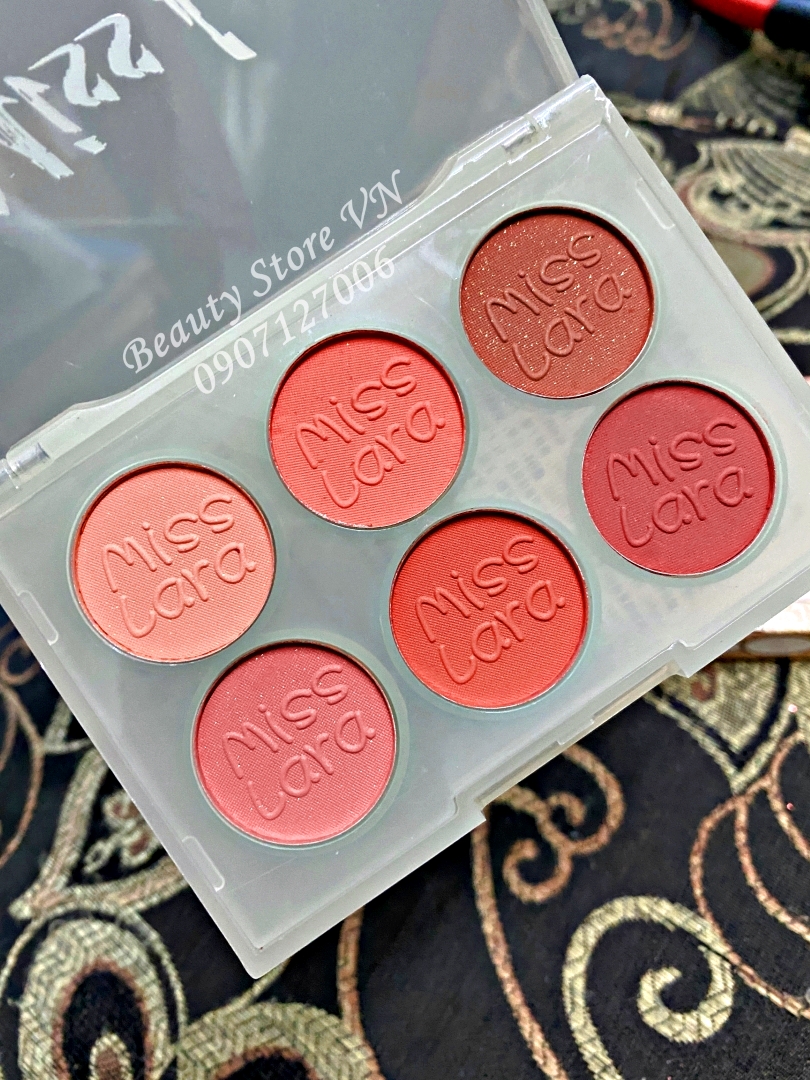 [FREESHIP💋] Bảng Phấn Má Hồng & Phấn Mắt Mini 6 Ô Blusher Eyeshadow Palette