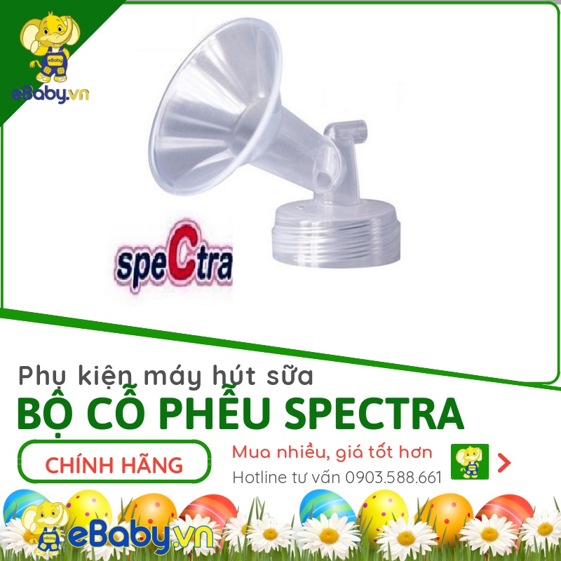 Phụ kiện máy hút sữa Spectra (bình sữa, nắp chặn sữa, van một chiều, ống dây)