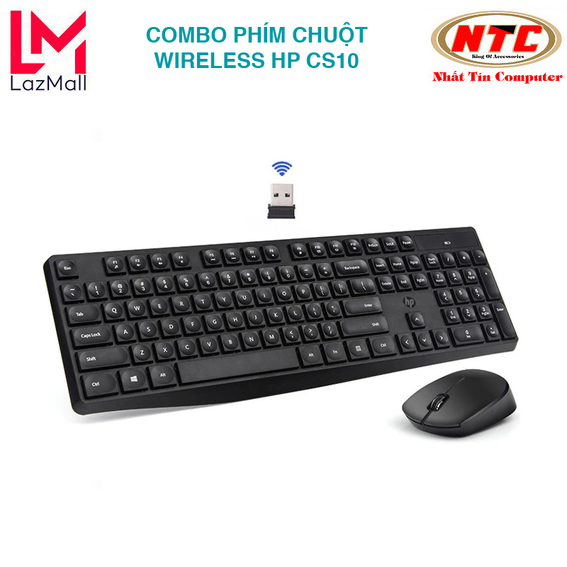 Bộ bàn phím và chuột HP KM100 cực êm - kèm 8 nút dự phòng Nhat Tin Authorised Store