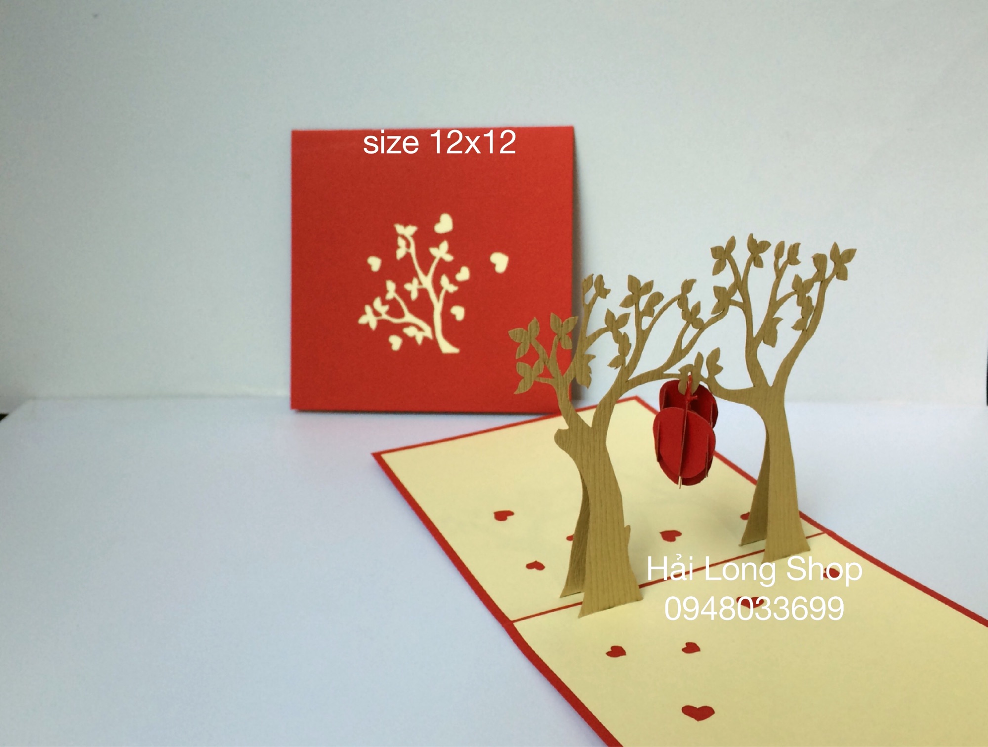 Cây Trái Tim 2 - Love - Thiệp 3D