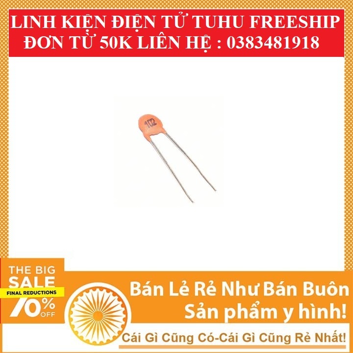 Combo 10 Tụ Gốm 50V - (Các Giá Trị 101, 102, 103, 104)