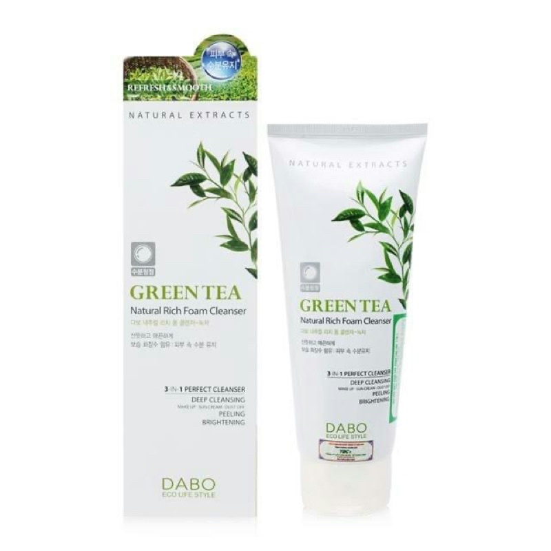 Sữa rửa mặt trắng da sạch nhờn DABO Hàn Quốc 180ml