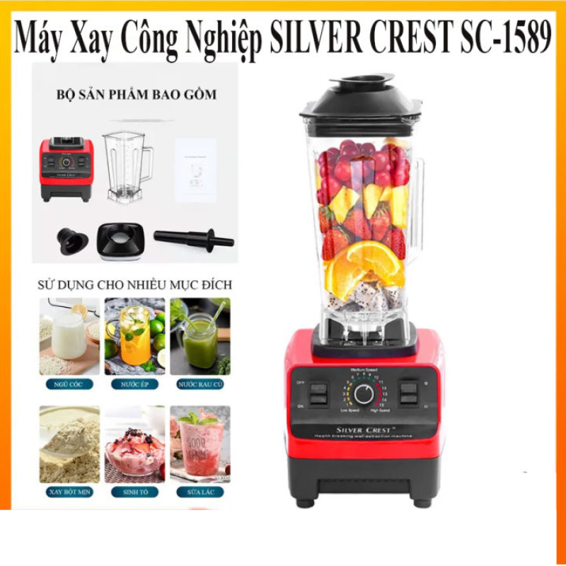 Silver Crest Sc-1589 Large Capacity Blender - 4500W, Kaw Silver Crest Sc-1589 Industrial Blender with 4500W Capacity, 2 Large Capacity Blenders, Convenient to Use