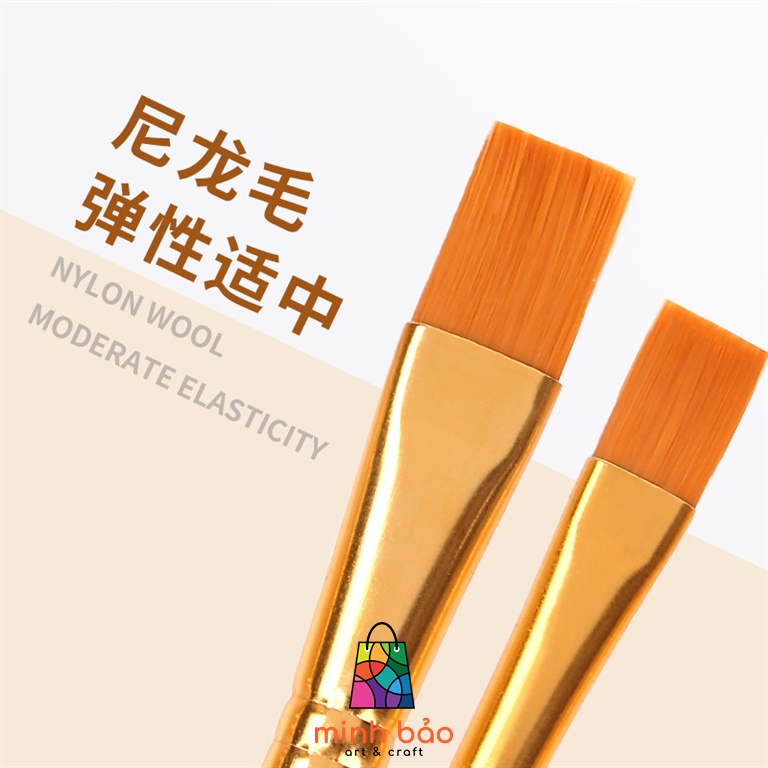 BỘ 6 CỌ VẼ MÀU NƯỚC THÂN GỖ KEEP SMILING