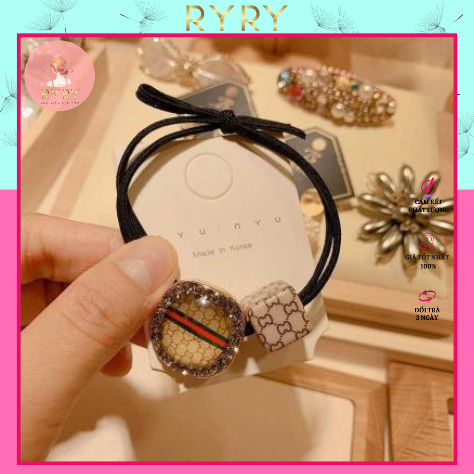 Dây buộc tóc nữ đá pha lê phong cách hàn quốc sang trọng quý phái - ct190