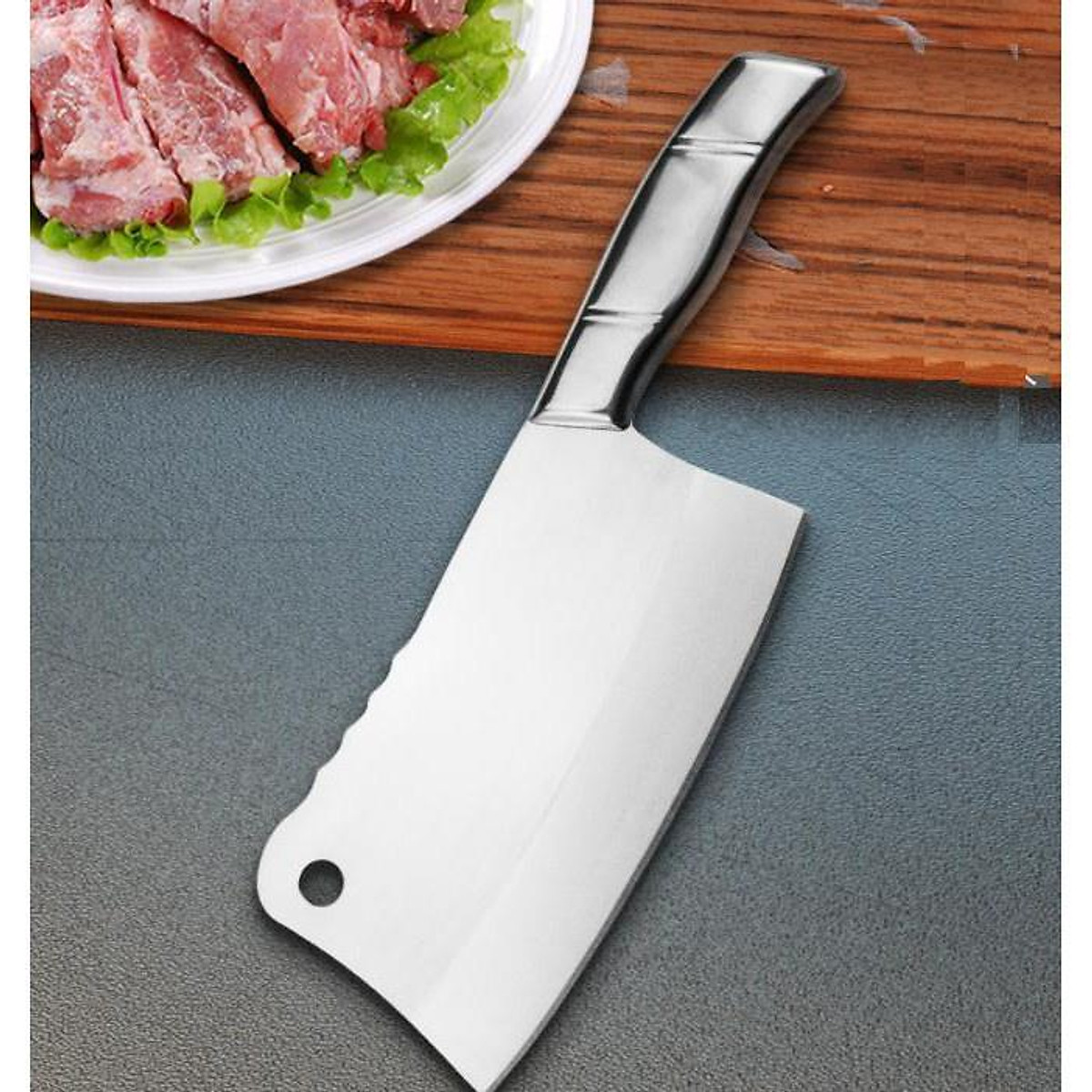 Dao Chặt Xương, Dao Chặt Thịt Inox Cán Đúc Chắc Chắn