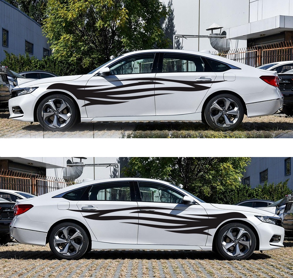 Decal Dán Xe , Tem Dán Trang Trí Xe Hơi Hình Ngọn Lửa Độc Lạ
