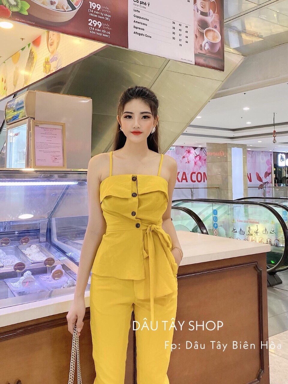 [HCM]Sét bộ nữ quần dài áo cột nơ cài nút