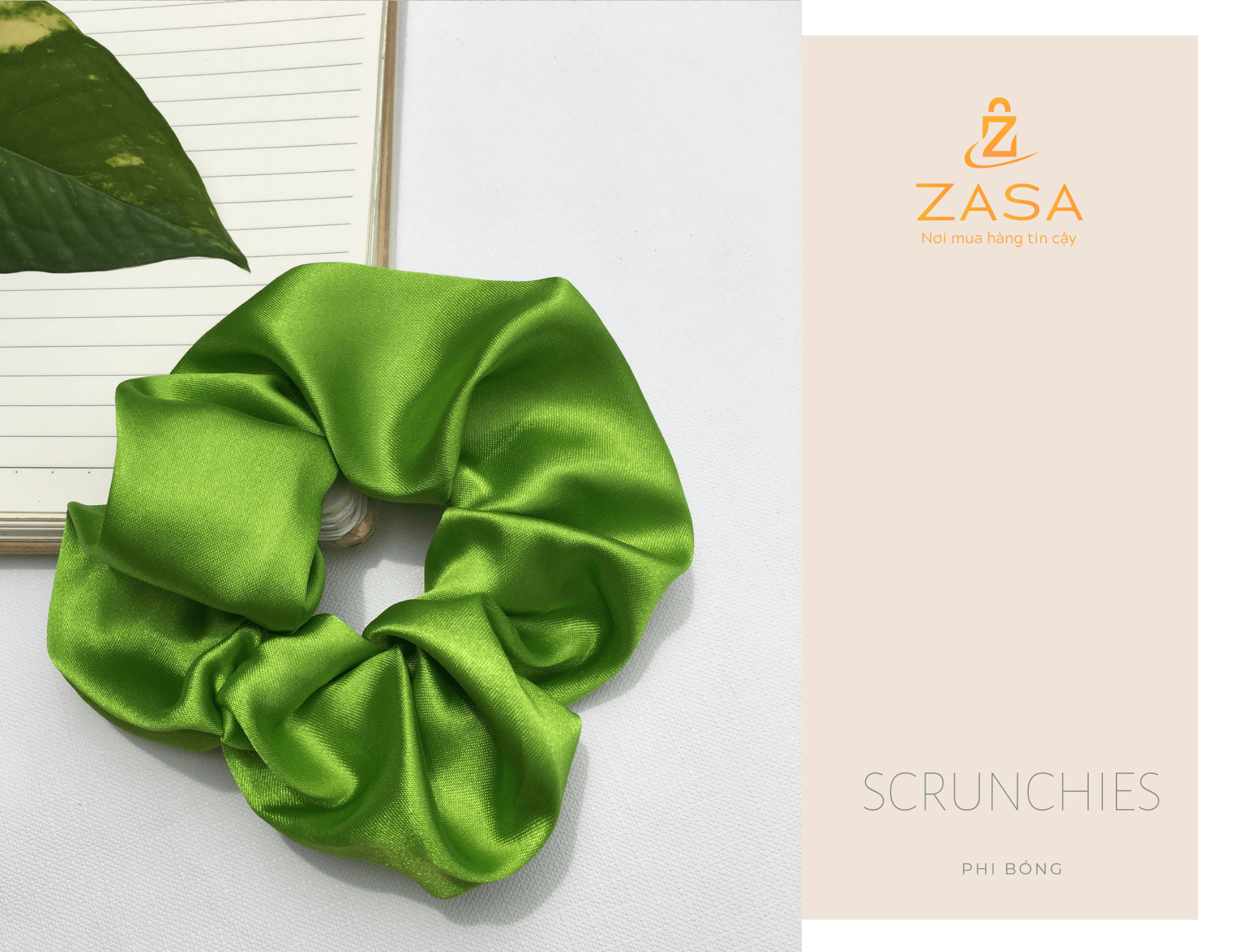 Dây buộc tóc, cột tóc scrunchies phi bóng dễ thương siêu rẻ - Zasa