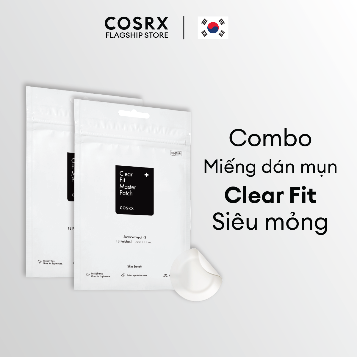 Combo 2 Miếng Dán Mụn COSRX Acne Pimple Master Patch 24 miếng/ gói
