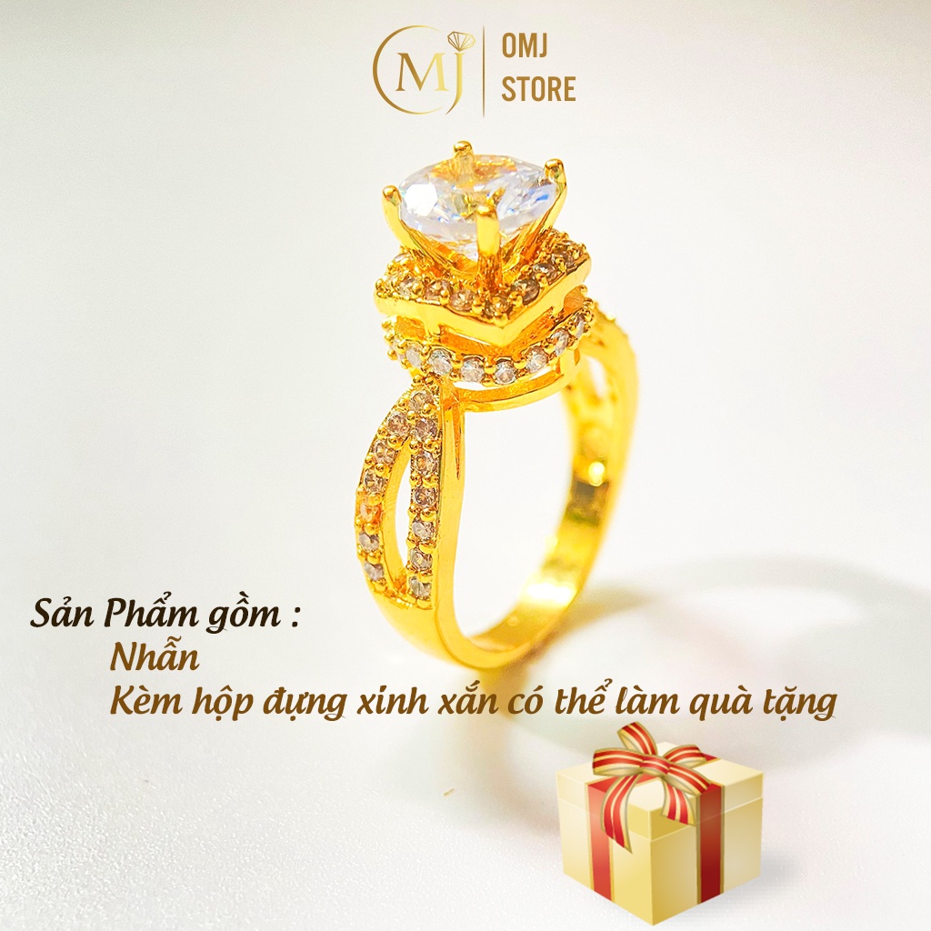 Nhẫn nữ OMJ3001 đính đá sang chảnh lấp lánh