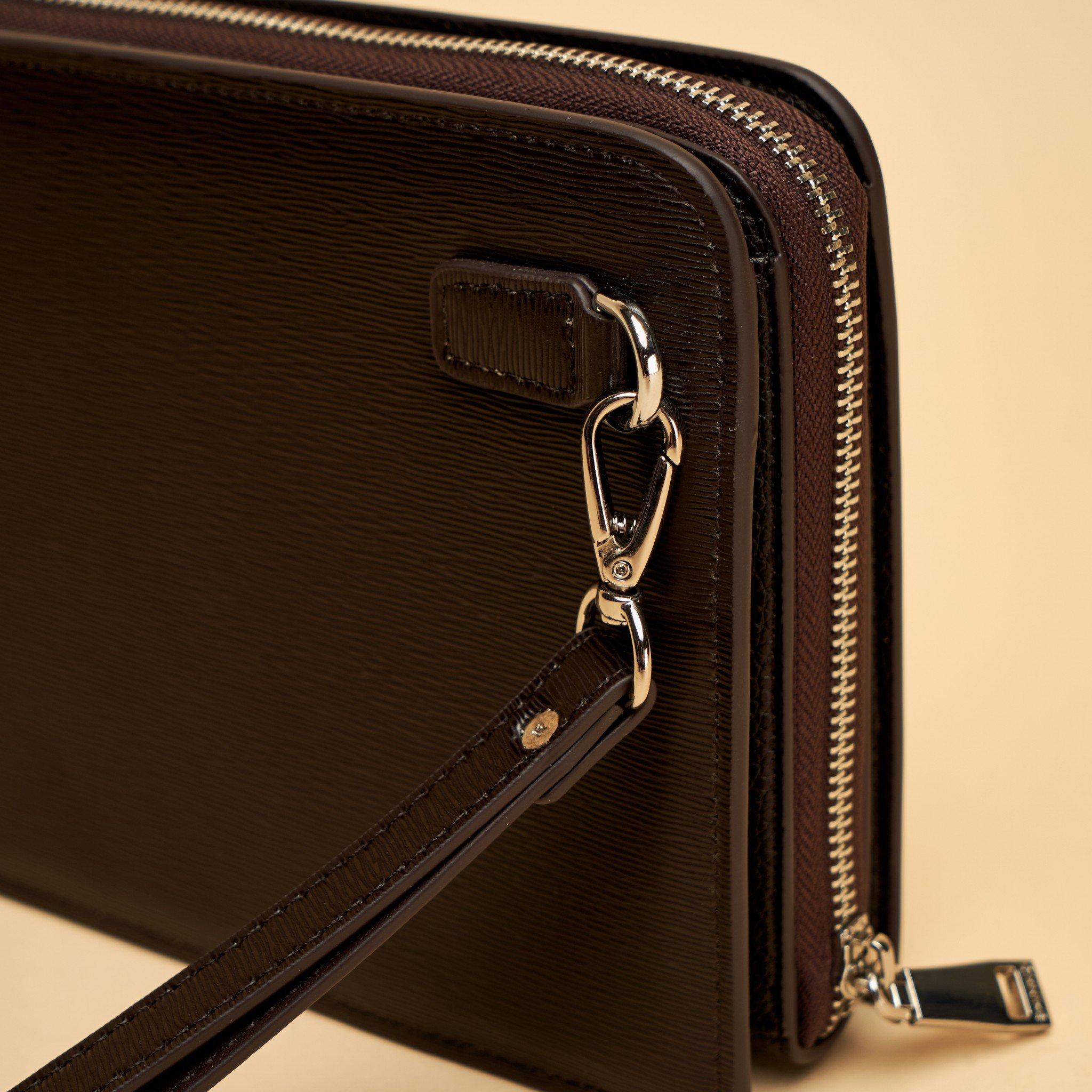 SHINKO DA BÒ CLUTCH CẦM TAY NAM