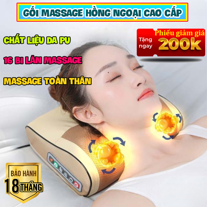 Massage pillow neck shoulder scruff-pillow lying massage neck-machine massager neck shoulder scruff- Machine massage neck shoulder scruff Japan-inflatable, material high-grade fabric washing again, easy folding compact, battery 1800mAh