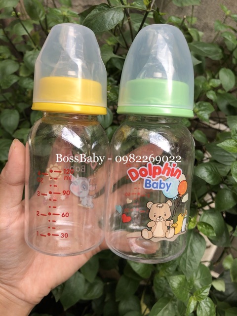 Bình Sữa Dolphin Cổ Hẹp 120Ml/250Ml