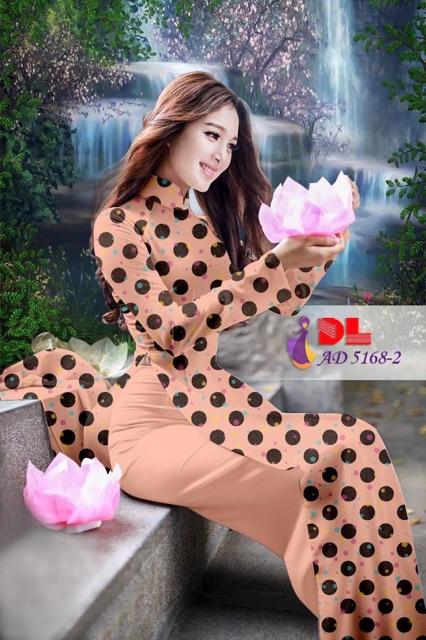 Vải áo dài chấm bi