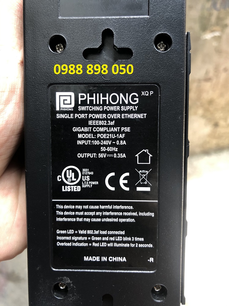 Bộ adapter nguồn poe 56v 0.35a loại tốt