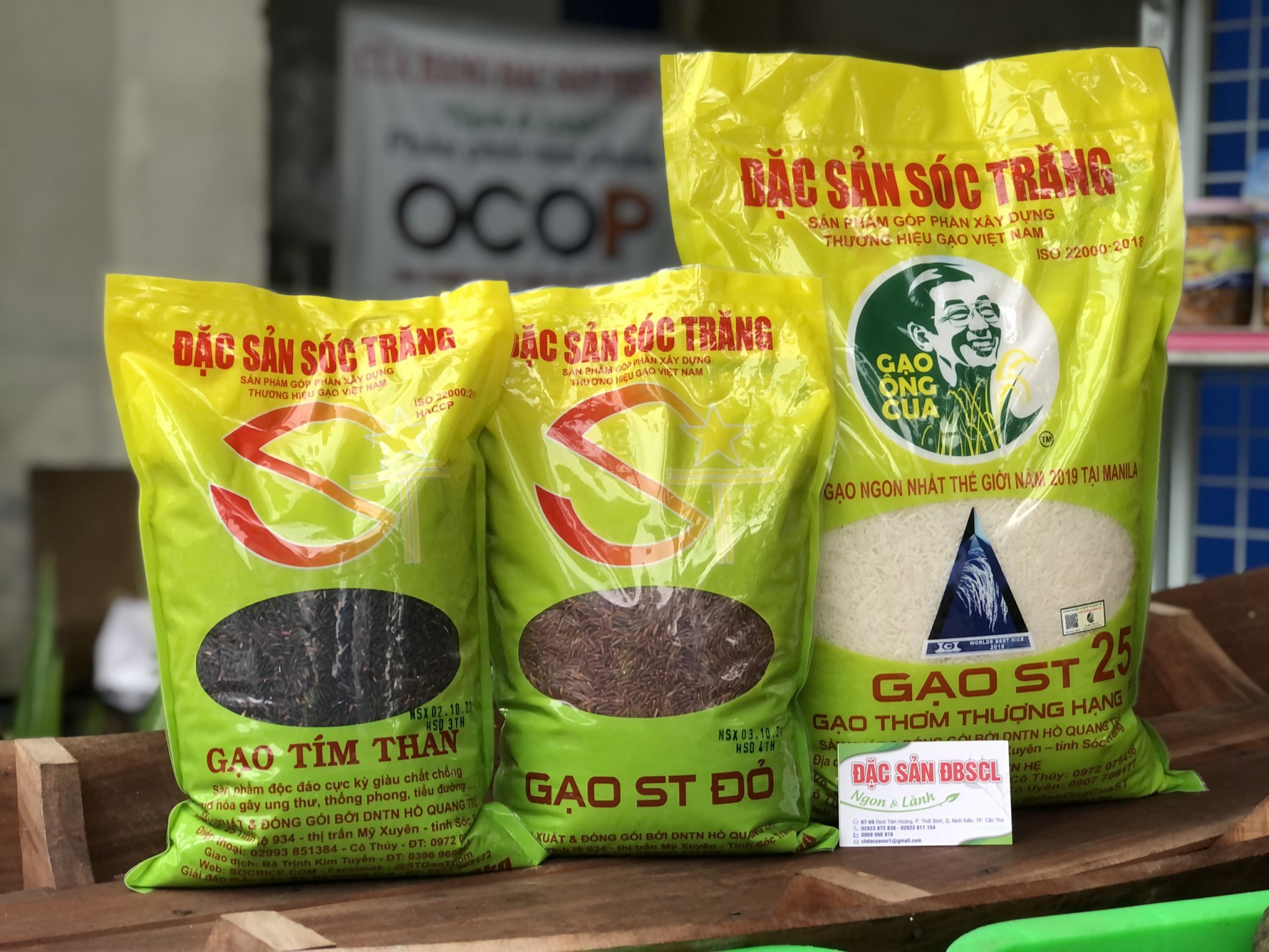 Gạo ST đỏ túi 2kg Gạo Ông Cua
