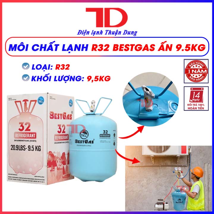 Môi chất lạnh điều hòa R32 FLORON và BESTGAS Ấn Độ - Điện Lạnh Thuận Dung