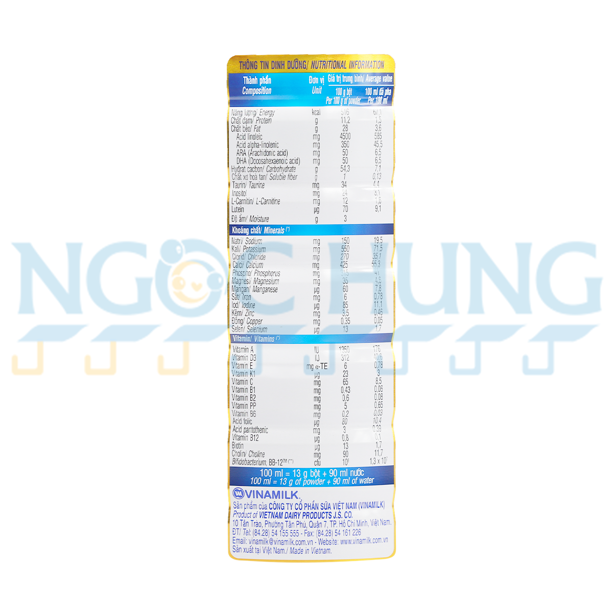 Sữa bột Vinamilk Dielac Alpha 1 (cho bé từ 0-6 tháng) - 900g