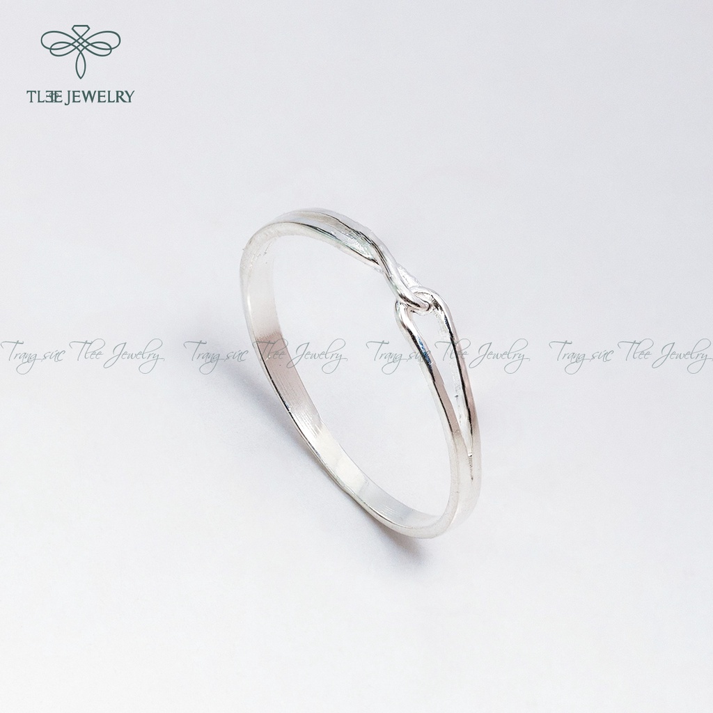 Nhẫn bạc nữ TLEE hình khối móc nối basic cá tính TleeJewelry A0173
