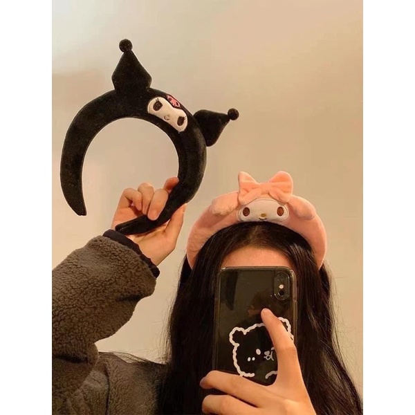 Cài tóc bờm tóc Sanrio Kuromi bông