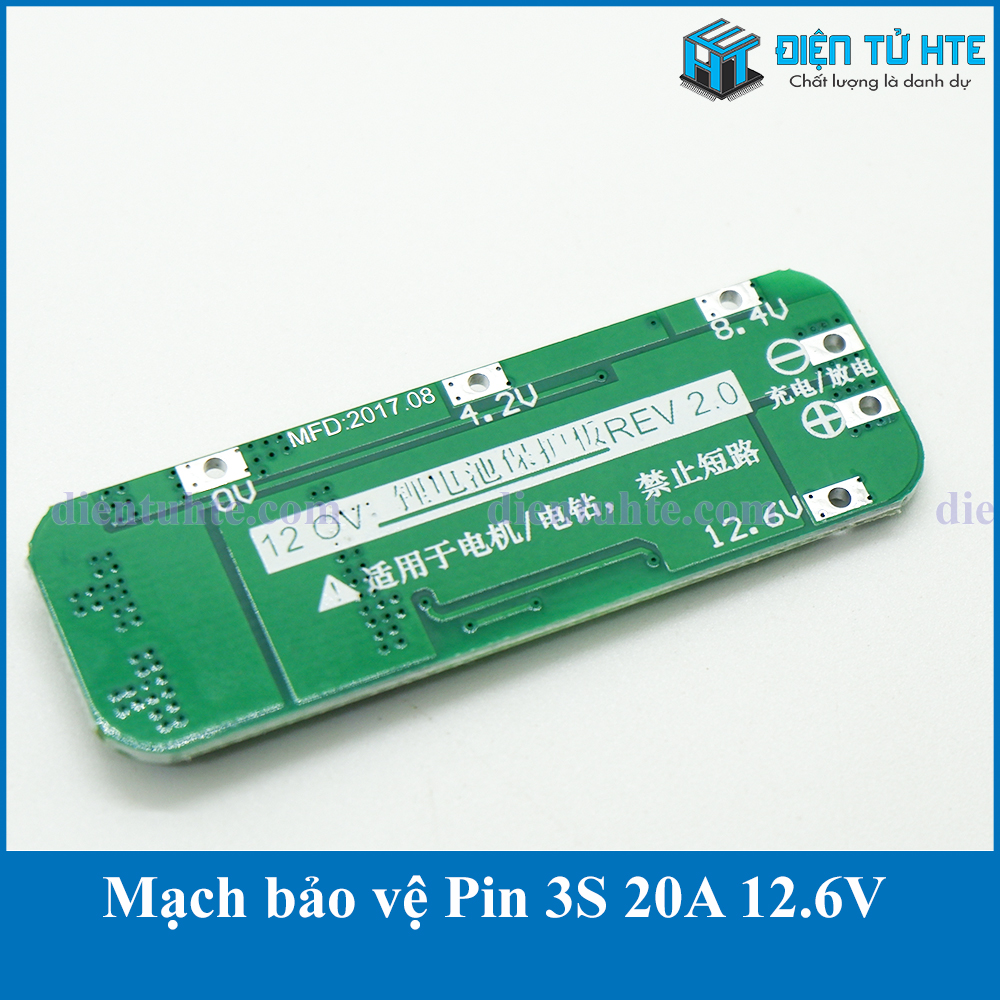Mạch bảo vệ Pin Lithium 3S 12.6V 20A