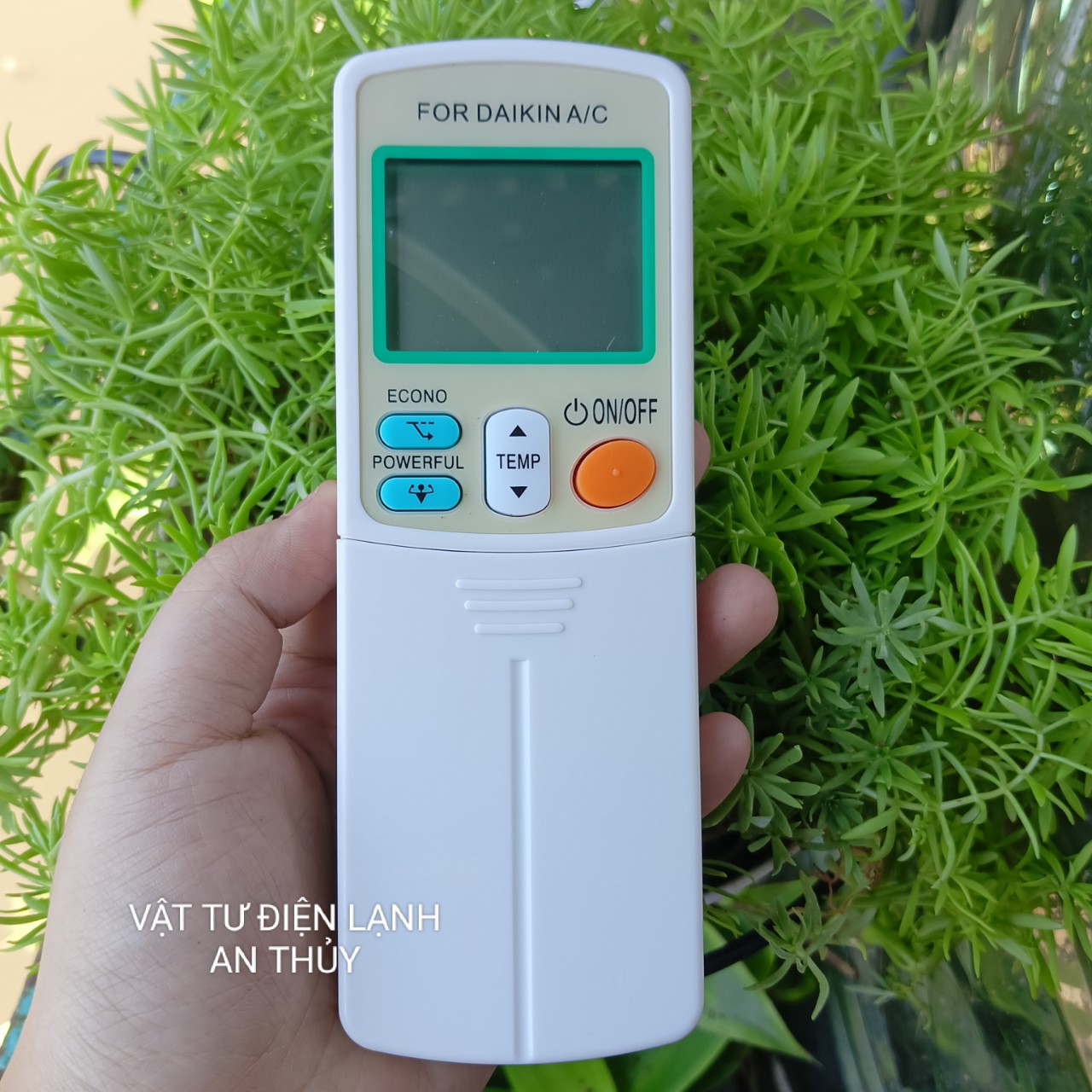 Điều khiển điều hòa daikin viền xanh inver 2 nút xanh - remote máy lạnh daikin viền xanh inver 2 nút xanh