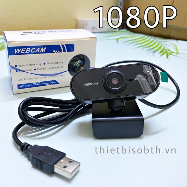 Webcam Có Mic Cho Máy Tính Học Online - Trực Tuyến - Hội Họp - Gọi Video hình ảnh sắc nét Full HD 1080P