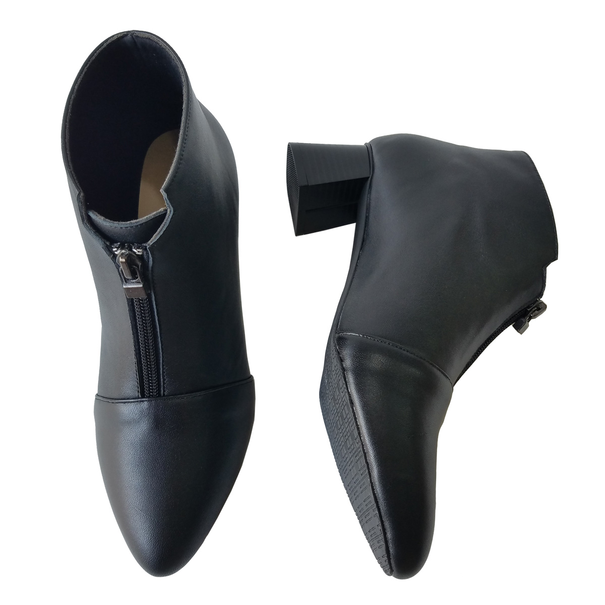 Giày Boot nữ Cổ Thấp BIGBEN Da Bò Cao 5 phân BTN5