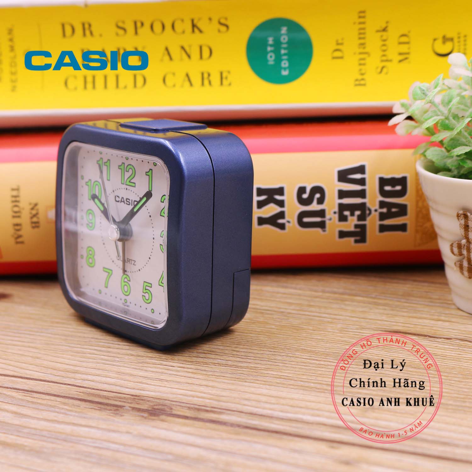 Đồng hồ để bàn Casio TQ-141-2DF có báo thức (Kích thước 6.7 x 6.4 x 3.4 cm)