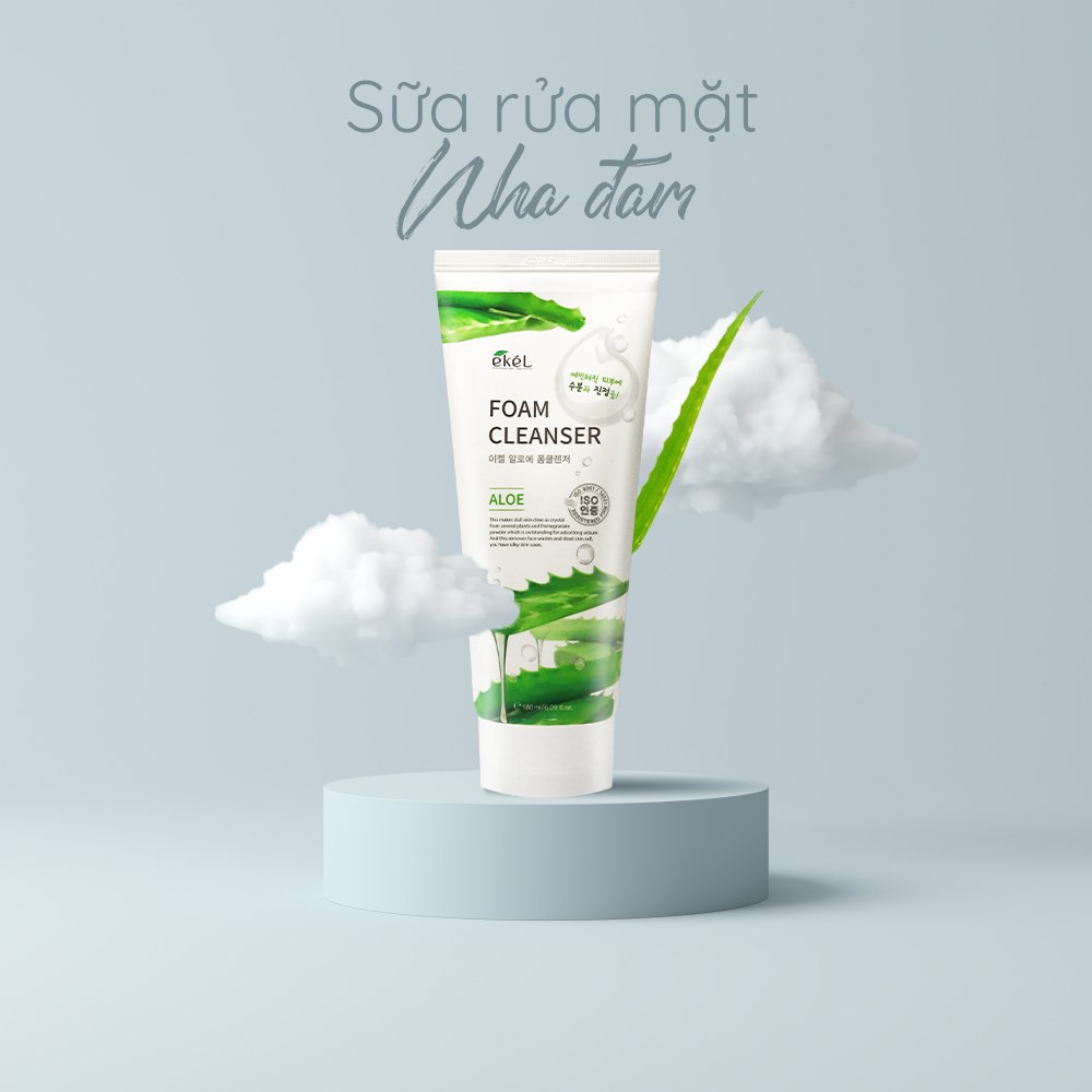Sữa rửa mặt nha đam Ekel  - Ekel Aloe Foam Cleanser