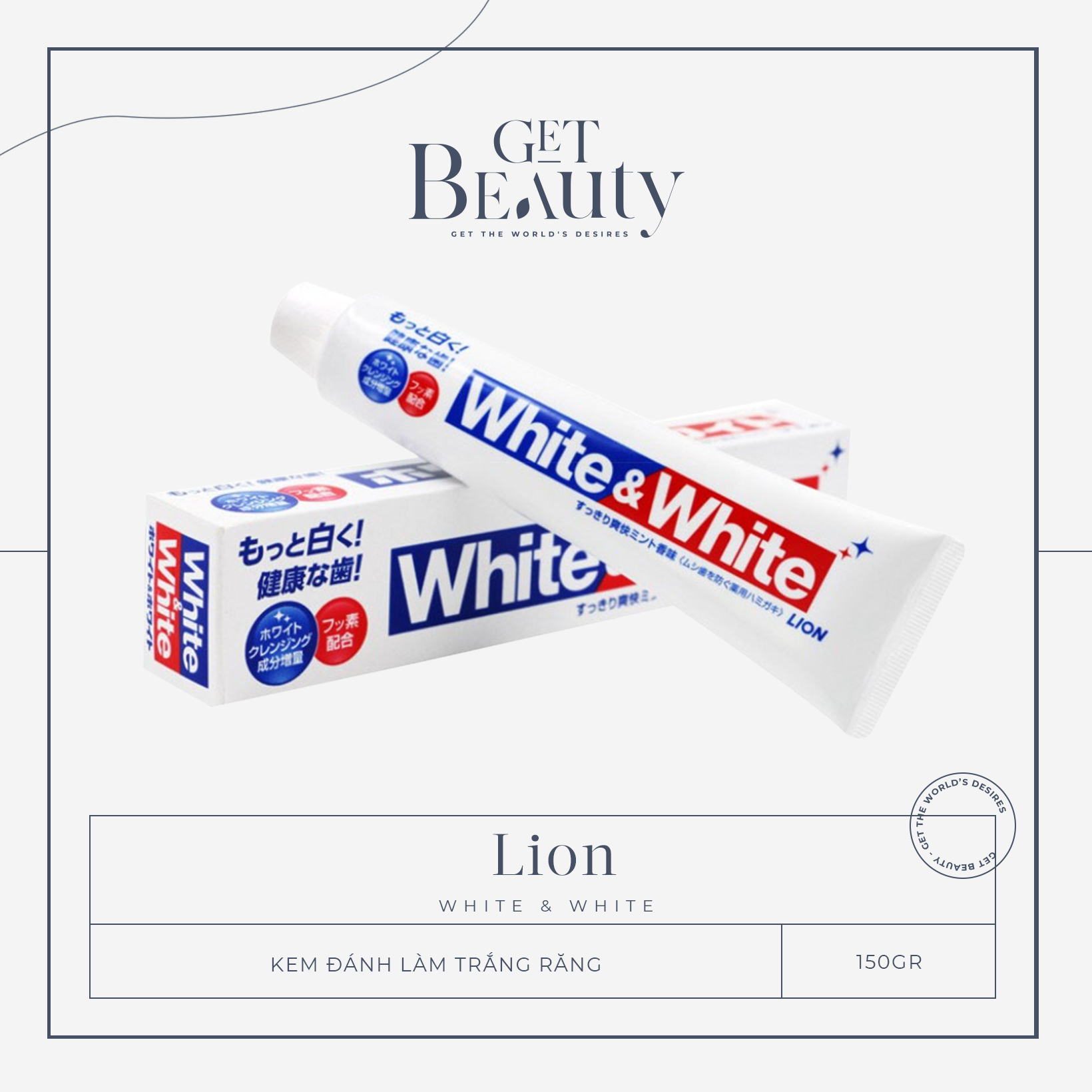 [HCM]KEM ĐÁNH RĂNG WHITE & WHITE 150G