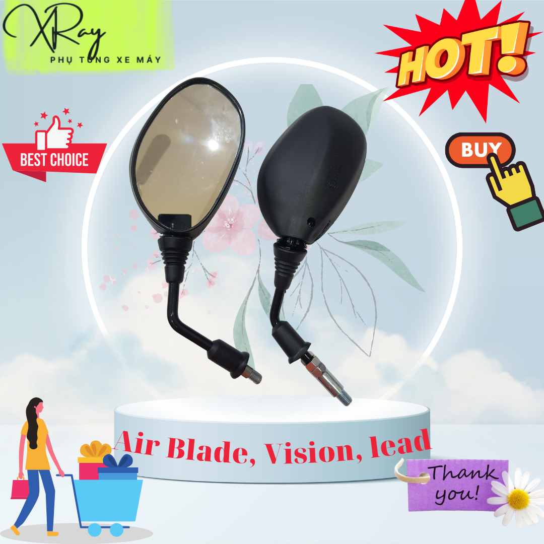 Gương xe máy Air blade, Vision, lead.( Giá 1 đôi)