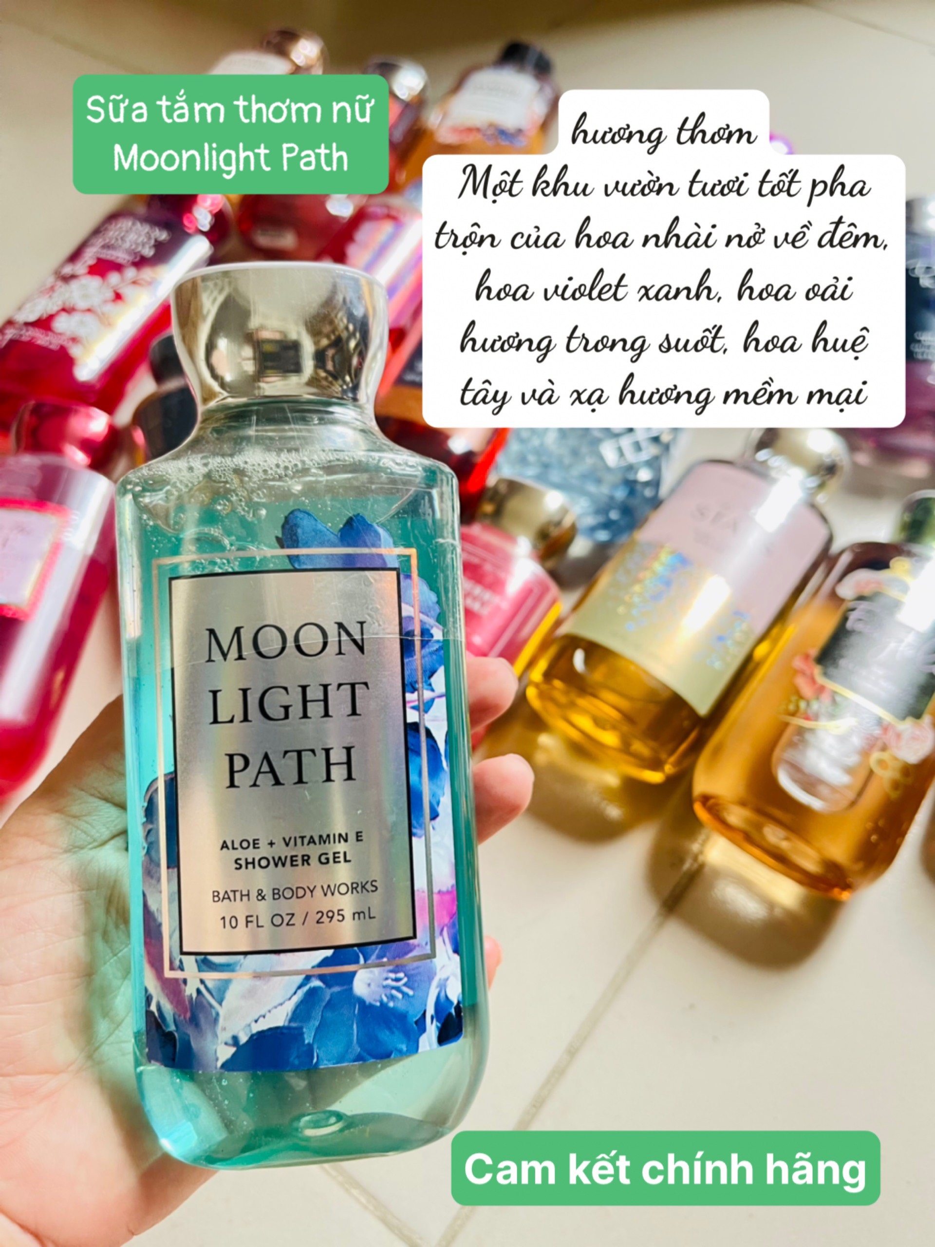 Moonlight Path sữa tắm thơm nữ 295ml bath body works