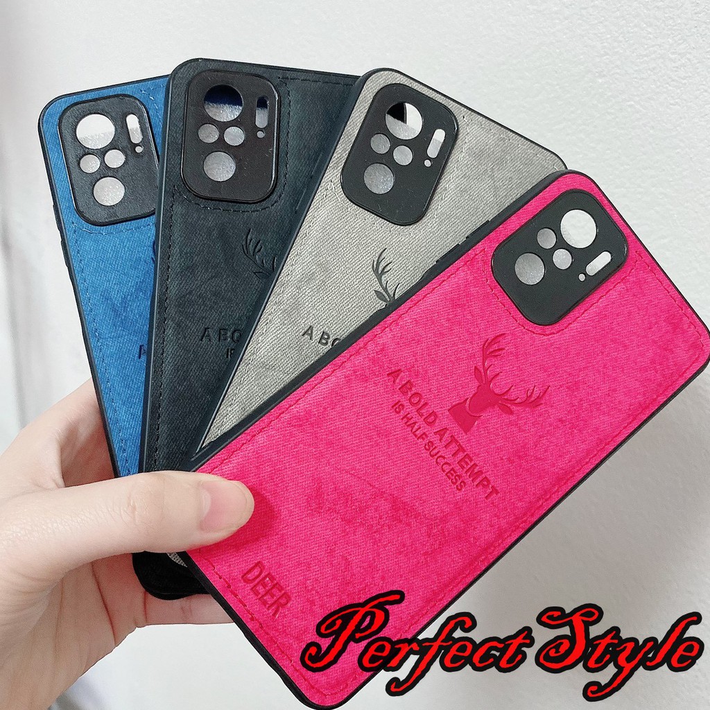 Ốp lưng Vải jean Họa tiết Deer cho Xiaomi redmi note 10 / note 10 pro