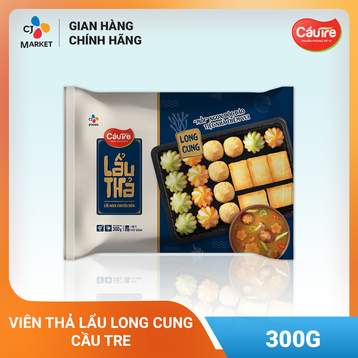[Hỏa tốc] Viên thả lẩu long cung Cầu Tre 300g