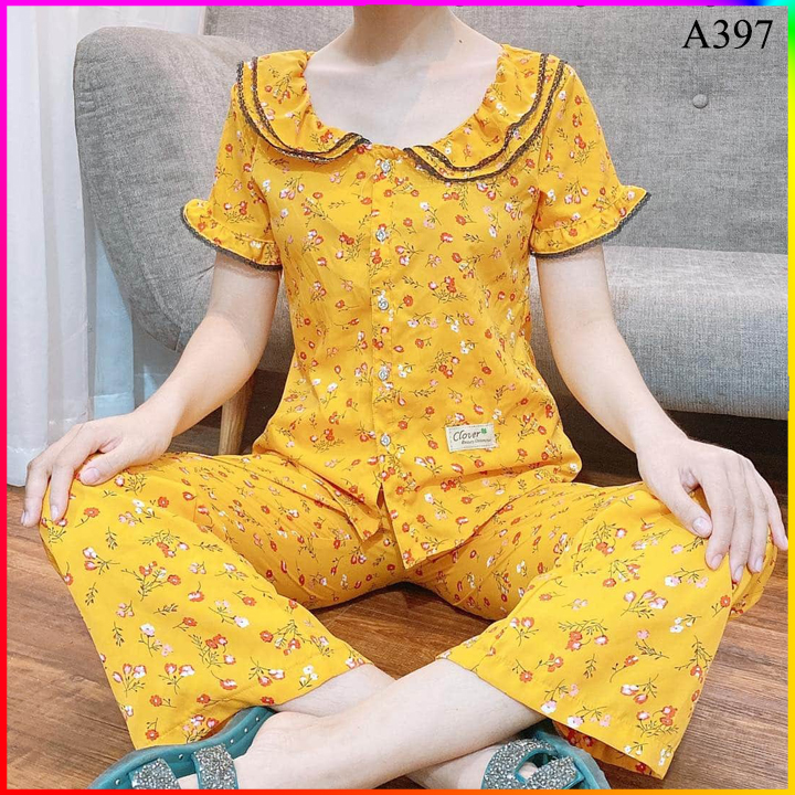 Đồ bộ mặc nhà vải lụa ống rộng