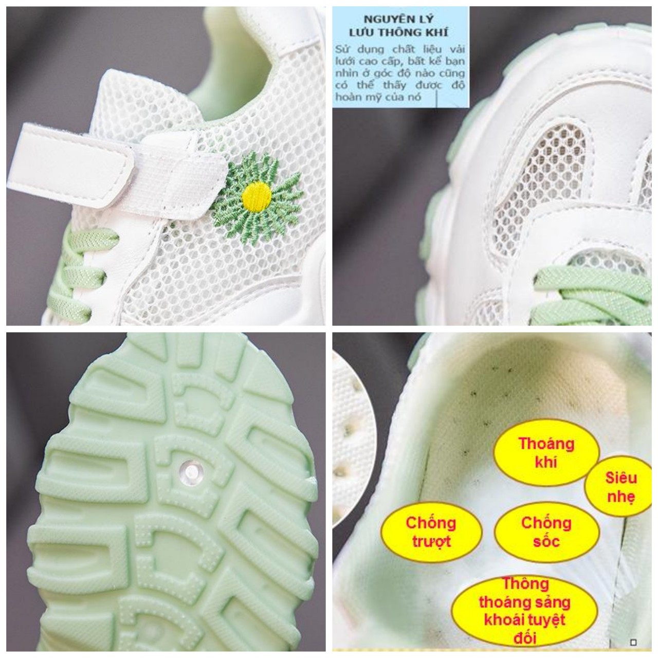 Giày Sneaker Bé Gái Thời Trang Thuê Hoa Cúc