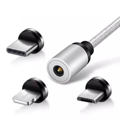 Cáp sạc từ nam châm hít Type C 3 đầu