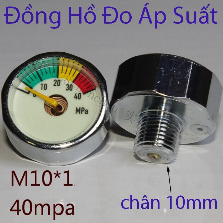 đồng hồ đo áp suất 40mpa chân 10mm