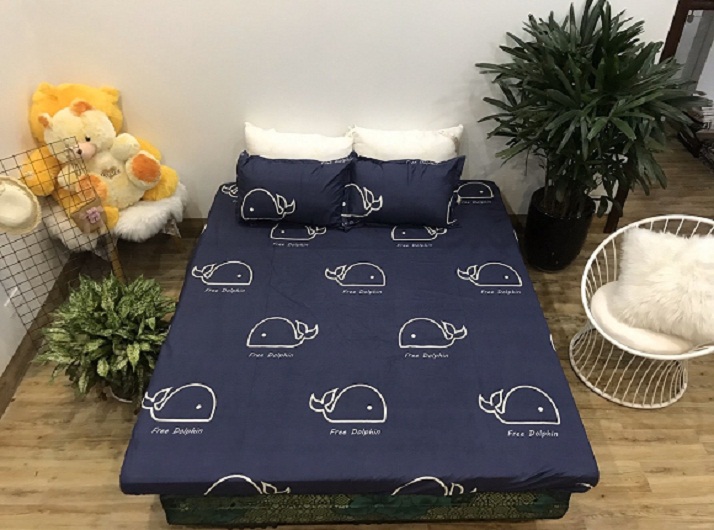 Set 3 Món Ga Gối Poly Mẫu Cá Dolphin