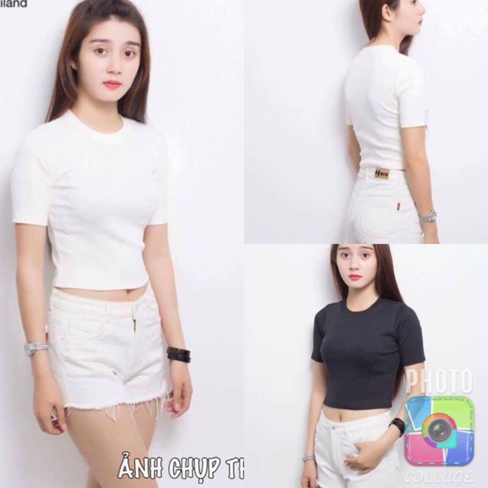 Aó croptop thun gân Thailand (FREESHIPMAX)